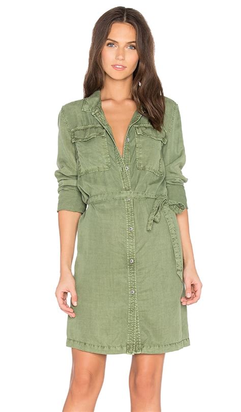 Sanctuary Army Girl Shirt Dress in Cactus | REVOLVE