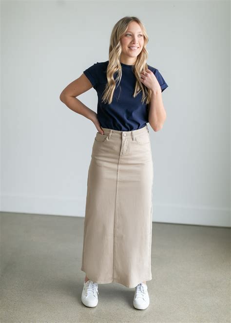 Faith Long Denim Maxi Skirt – Inherit Co.
