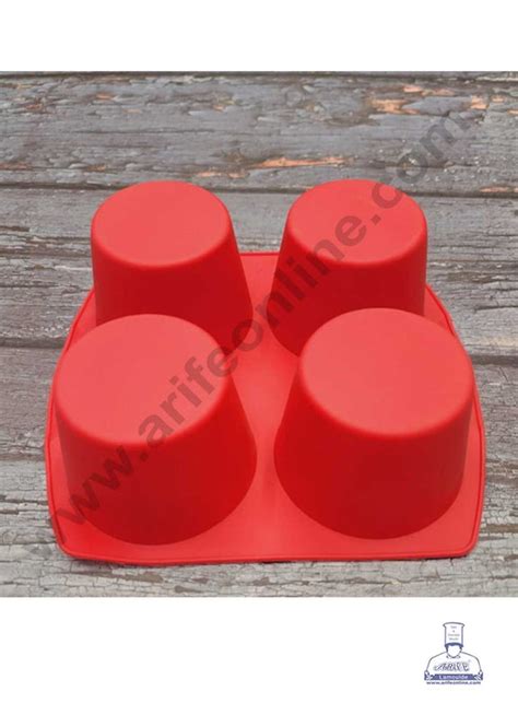Home CAKE DECOR™ 4 Cavity Deep Muffin Cups Shape Silicon Muffin Mould ...