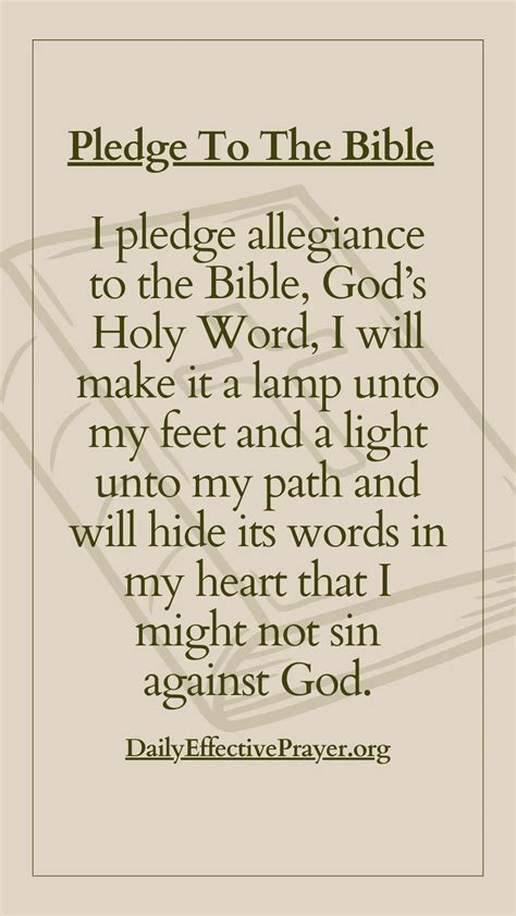Christian Pledge To The Bible