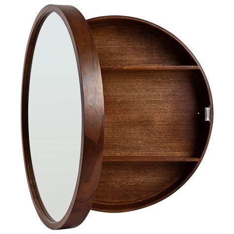 SDK Round Bathroom Mirror Cabinet, Bathroom Wall Storage Cabinet Mirror ...