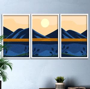 saf Set of 3 Modern Boho Art Wall Painting For Home And office Digital ...
