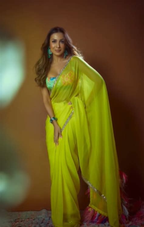 Malaika Arora's ethnic grace in a pink and green saree will steal your ...