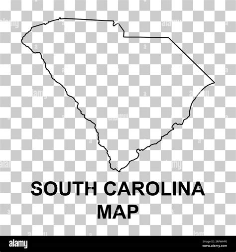 South carolina map shape, united states of america. Flat concept icon ...