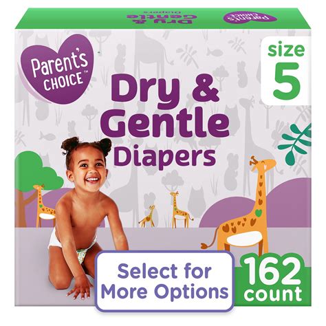 Parent's Choice Dry & Gentle Diapers Size 5, 162 Count (Select for More ...