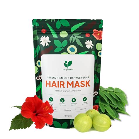 THE GOOD LEAF Strengthening Hair Mask | Pack of 1 | 100% Natural with ...
