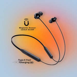 AIZINA Wireless Neckband, 48Hrs Playtime, Double EQ Mode, Fast Charging ...