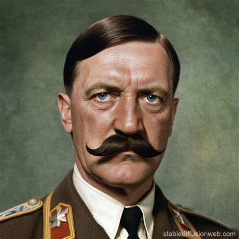 WW2 Hitler with WW1 Mustache | Stable Diffusion Online