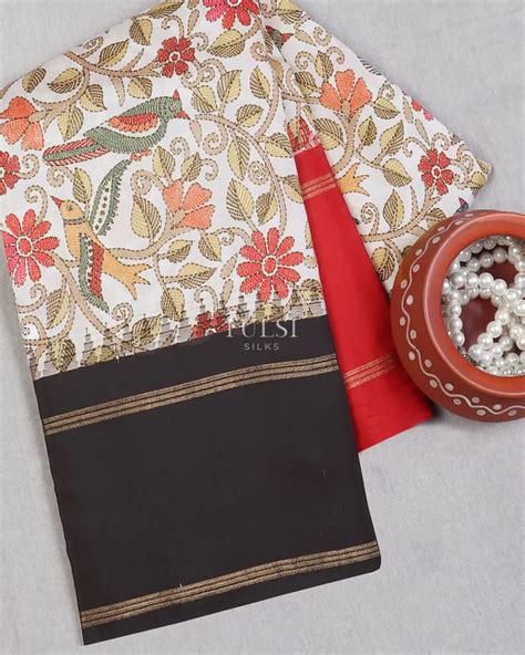 Buy Off - White Printed Soft Silk Saree T616779