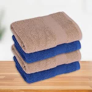 haus & kinder Harmony Combed Hand Towel Pack of 4,Ultra Soft,Absorbent ...