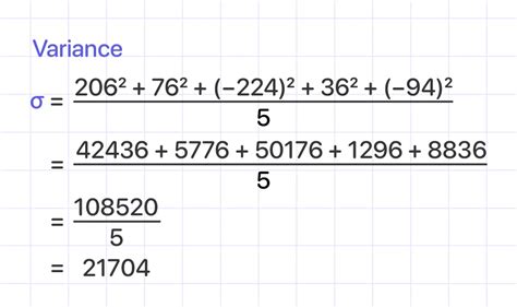 Image result for Variance Calculations