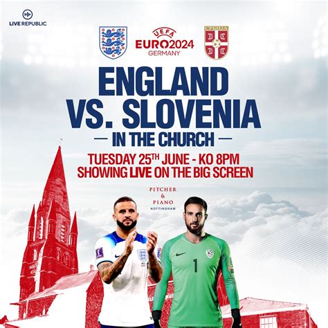 ENGLAND V SLOVENIA EUROS 2024 - Pitcher & Piano - Big Screen, Pitcher ...