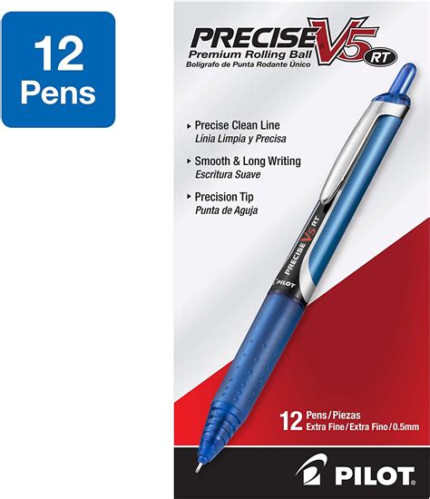 PILOT Precise V5 RT Refillable & Retractable Liquid Ink Rolling Ball ...