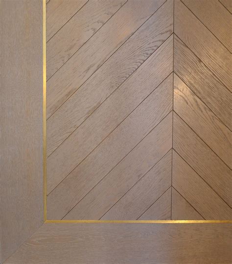 Bespoke Chevron with brass inlay border Inlay Flooring, Timber Flooring ...