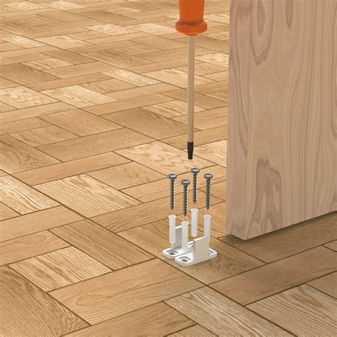 Sliding Closet Door Guides - White Barn Door Floor Guides (4 Pack) by ...