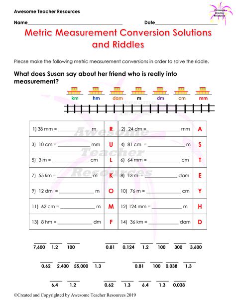 Measuring Units Worksheet Answer Key - Proworksheet