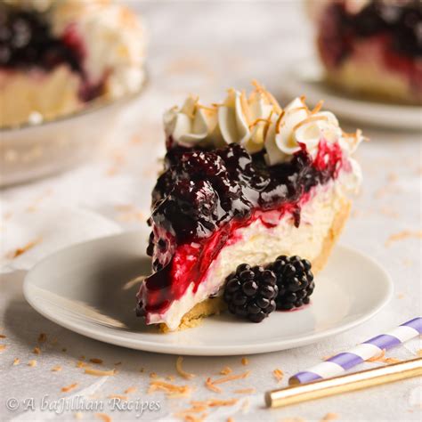 Blackberry Coconut Cream Pie - A baJillian Recipes