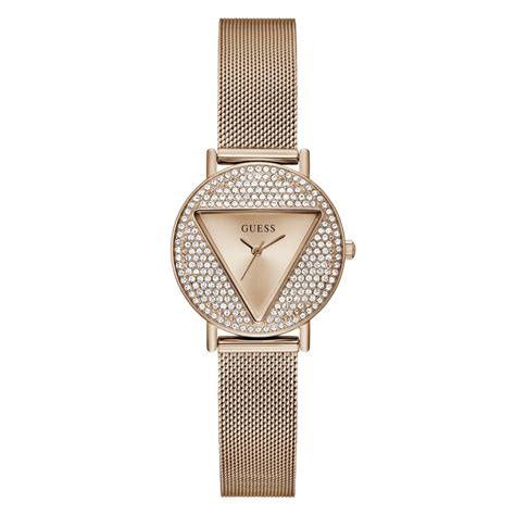 Guess Stainless Steel Analog Rose Gold Dial Women's Watch-Gw0671L3 ...