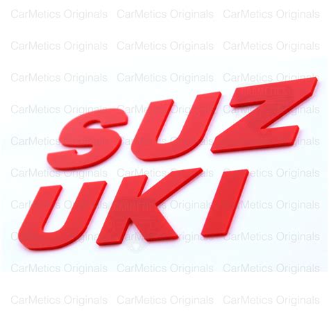 CarMetics SUZUKI 3D Letters for Swift Brezza Alto Celerio RITZ Ignis ...