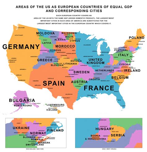 United States And Europe Map
