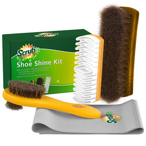 SCRUBIT Shoe Care Kit (4PC) - Leather Shoes Cleaner and Boots Polishing ...