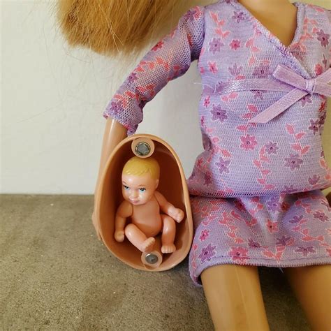 Happy Family Barbie Pregnant Midge Doll Baby Belly Original Dress with ...