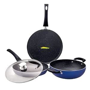 Buy Home-pro Non-Stick Aluminium Cookware Set - 3mm Dosa Tawa, Fry Pan ...