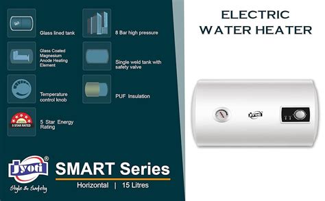 Buy Jyoti Smart Plus 15Ltr Horizontal Electric Geyser | 2kw Capacity ...