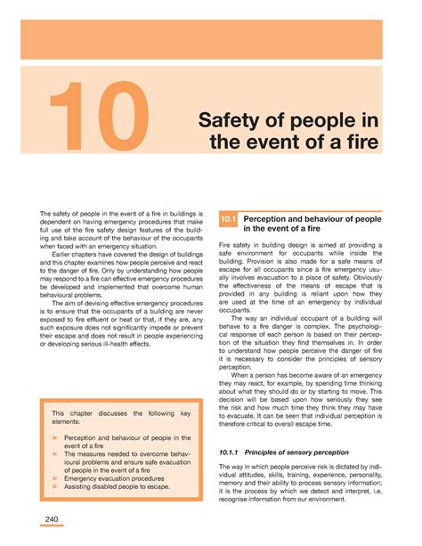 Fire safety management - The safety of people in the event of a fi re ...