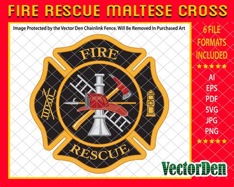 Fire Rescue Maltese Cross - Etsy
