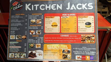 Menu at Kitchen Jacks, Hyderabad