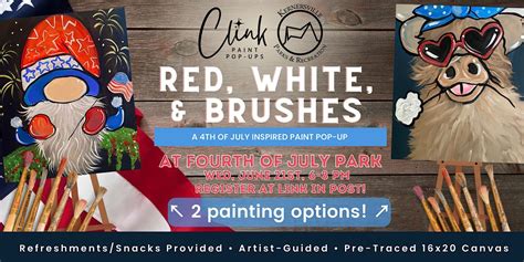 Red, White, & Brushes Paint Class Pop-Up at Fourth of July Park ...