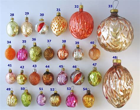 NUTS Glass Vintage Christmas Ornaments Retro Home Decor - Etsy