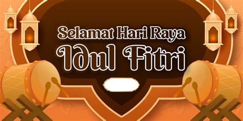 Banner Selamat Hari Raya Idul Fitri Nuansa Coklat Hangat yang Elegan ...
