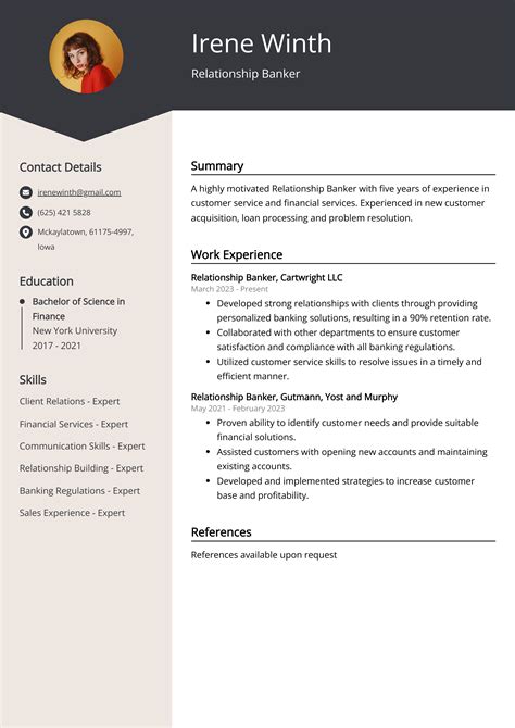 Relationship Banker CV Examples (Template & 20+ Tips)
