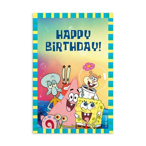 SpongeBob SquarePants Happy Birthday Card – Paramount Shop