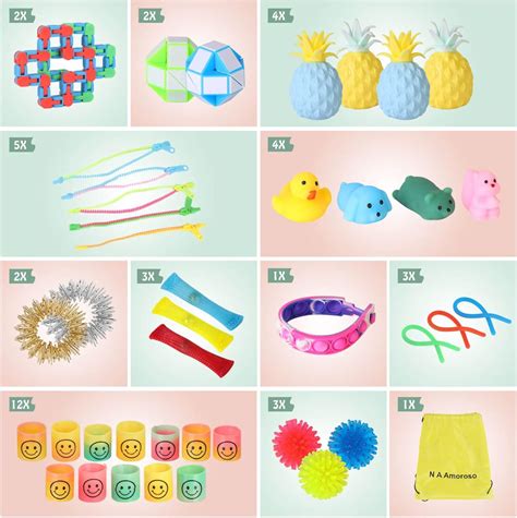 Buy 52 Pcs Fidget Toys Pack Party Favors for Kids | Pop Its Sensory ...