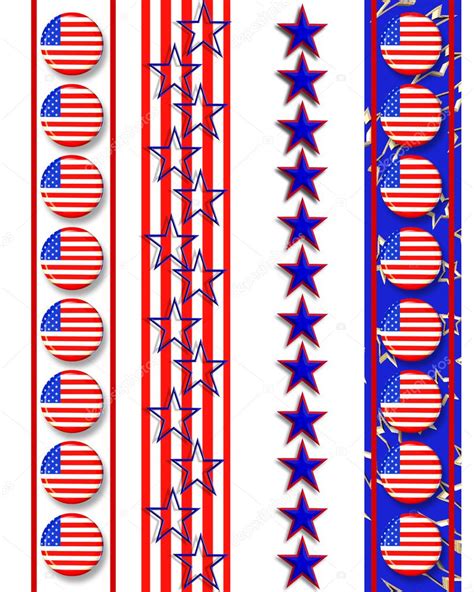 Pmages: 4th of july borders | Patriotic borders 4th of July — Stock ...