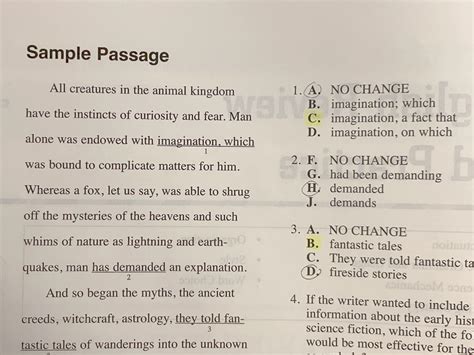 Can anyone explain to me why the correct answer for question 1 is C? : r/ACT
