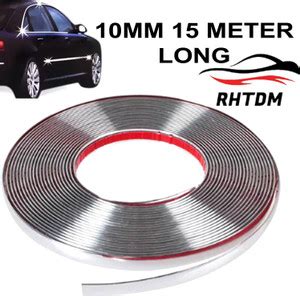 Rhtdm 10 MM 15 Meter Chrome Diy Moulding Trim Strip For Window Bumper ...