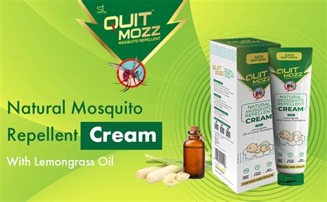 QUITMOZZ Natural Non-Sticky Mosquito Repellent Cream with Lemongrass ...