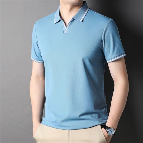 Detailed Edge Polo Shirt // Light Blue (XS) - fashion atlas - Touch of ...