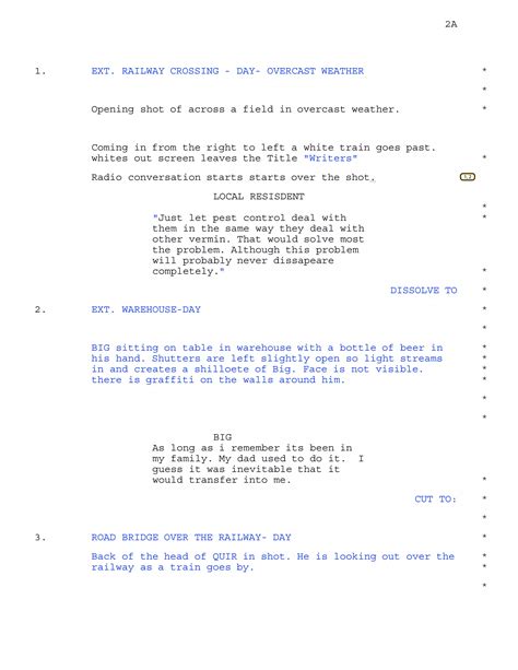 Image result for Docmentary Script Sample