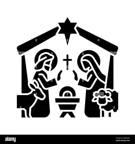Scene nativity jesus christ Black and White Stock Photos & Images - Alamy