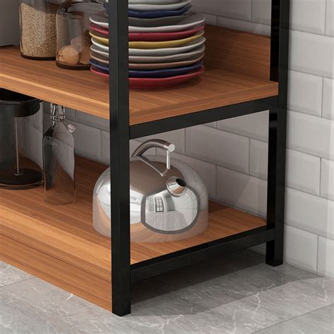 Buy KERROGEE 5 tiers Standing Baker's Racks with Wood Table, Kitchen ...