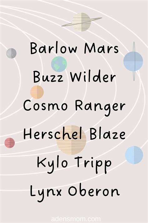 100 space names for babies that are actually cool – Artofit