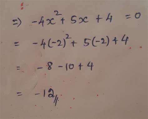 Find the value of the polynomial 5x- 4x2 + 4 at x = -2 - Brainly.in