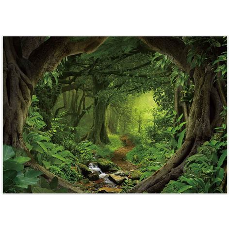 Buy Allenjoy 7x5ft Spring Green Forest Backdrop Jungle Woods Rainforest ...