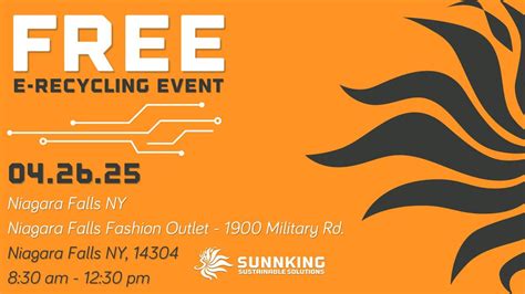 Free Electronics Recycling Event in Niagara Falls, 1900 Military Rd ...