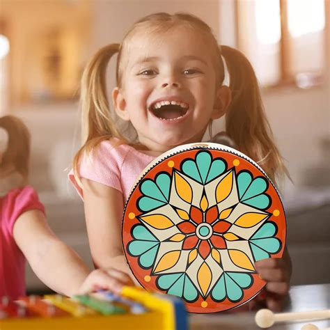 Buy Foraineam 10 Inch & 8 Inch Hand Drum, Musical Percussion Instrument ...